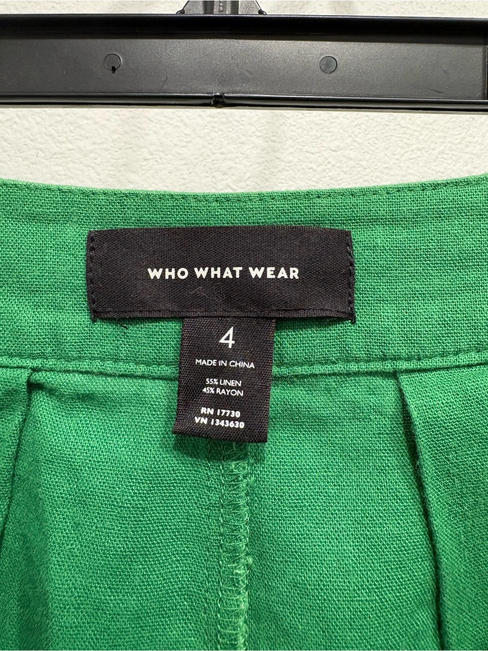 Who What Wear Green A-Line Midi Skirt - Picture 3 of 5
